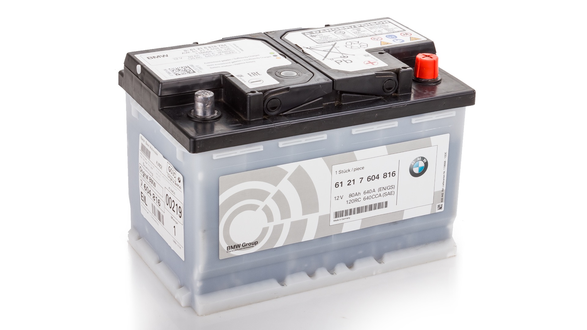 BMW Original BMW Batterie gefüllt 61217604816 kaufen | BMW Online Shop
