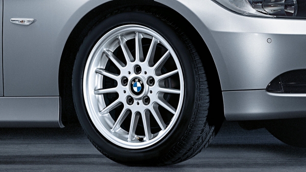 BMW Alufelge Radialspeiche 32 16 Zoll Silber Vorderachse / Hinterachse