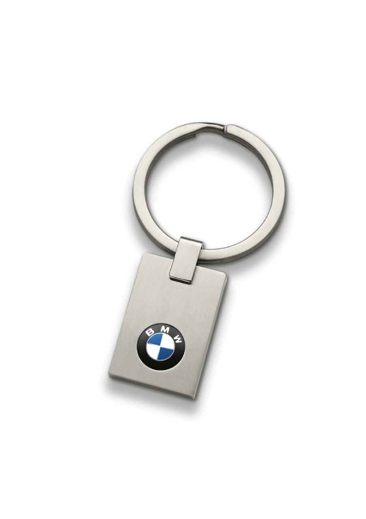 BMW Schlüsselanhänger Logo klein silber www.baum-bmwshop24.de