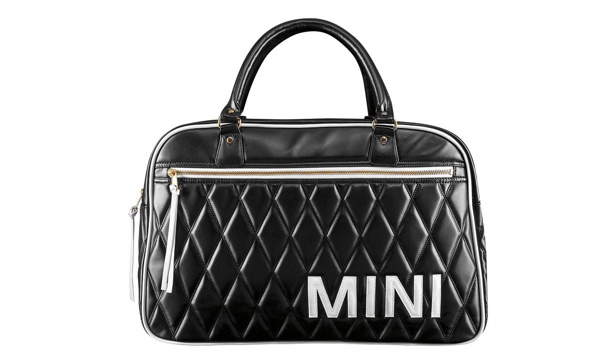 MINI Style Tasche schwarz mit weißer Aufschrift baum-bmwshop24.de